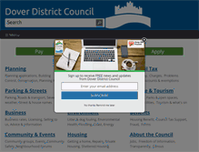 Tablet Screenshot of dover.gov.uk